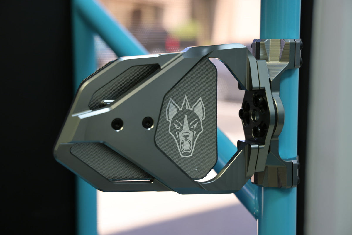 Cuero Race UTV Side Mirror Titanium (Set of 2)