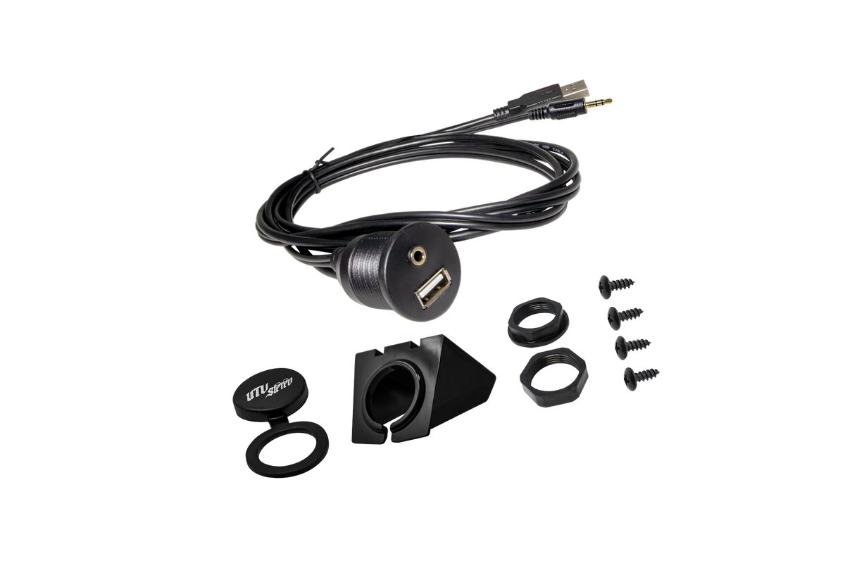 USB & Auxiliary Flush Mount Adapter for Source Units | UTVS-USB/AUX-FLMT