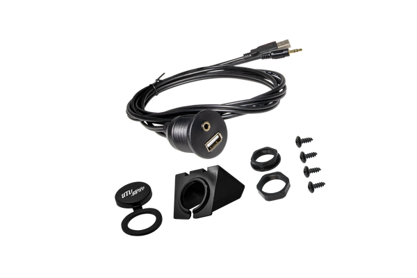 USB & Auxiliary Flush Mount Adapter for Source Units | UTVS-USB/AUX-FLMT