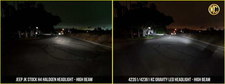 7" Gravity® LED DOT Headlight - Driving Beam - Pair - 07-18 Jeep JK - # 42351