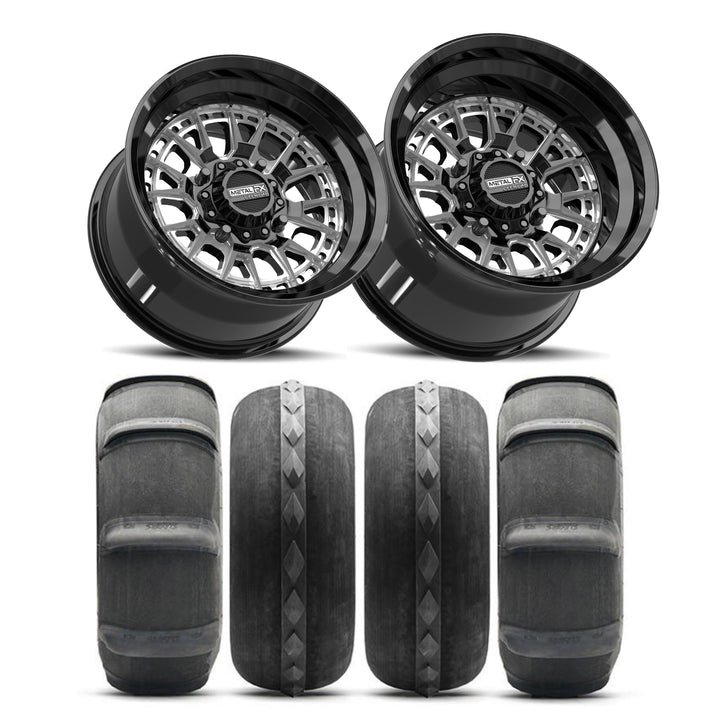 Slayer Non-Beadlock | Gloss Black Contrast Cut + Sandcraft DESTROYER Slayer (Set of 4)