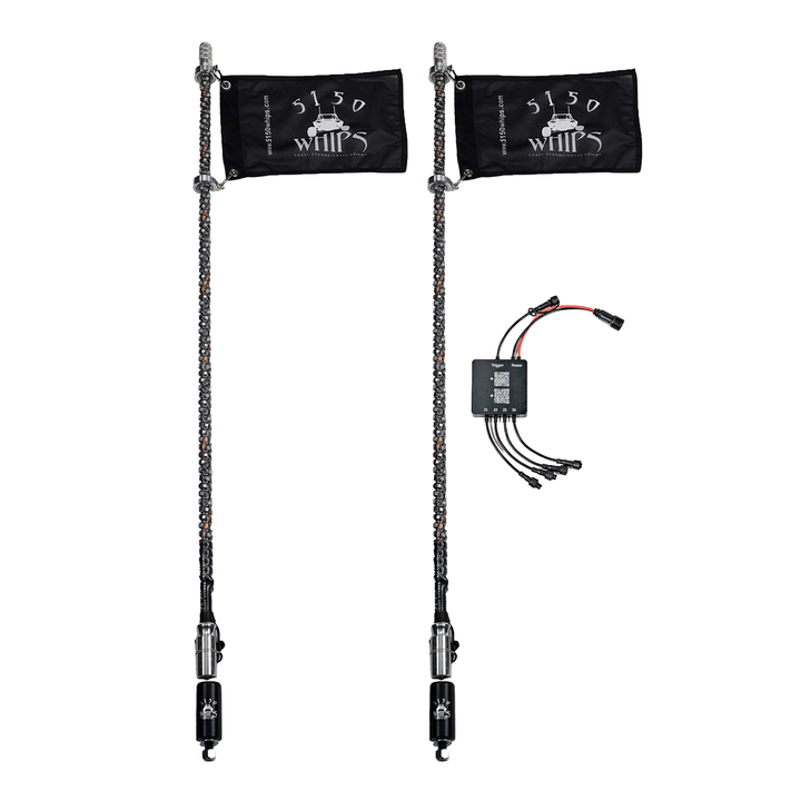 187 Platinum LED Whips – Pair