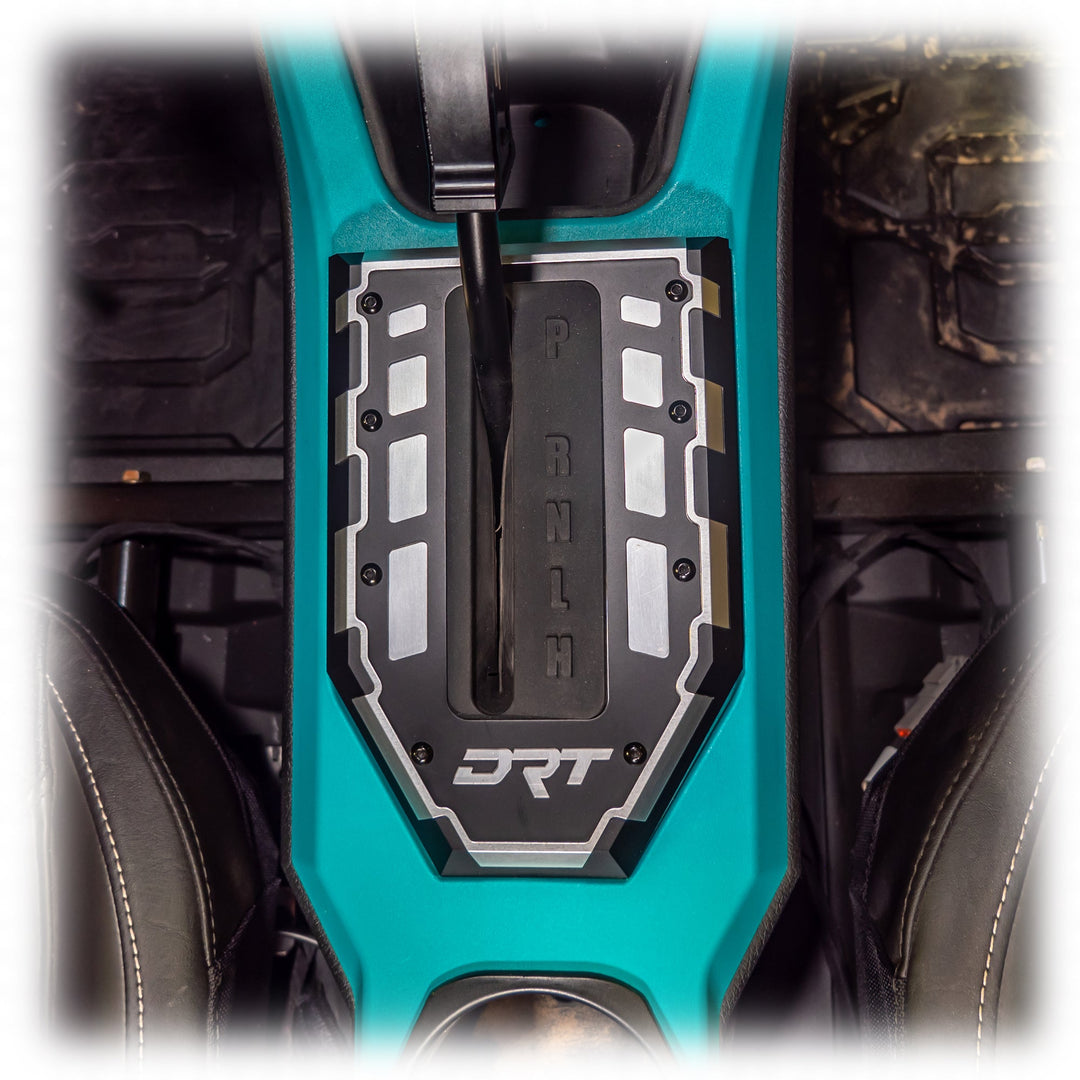 Polaris RZR shifter gate billet aluminum installed