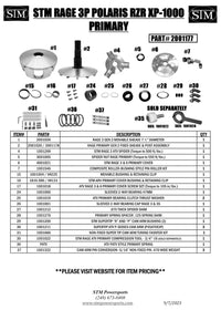 STM Rage 3P Primary Clutch