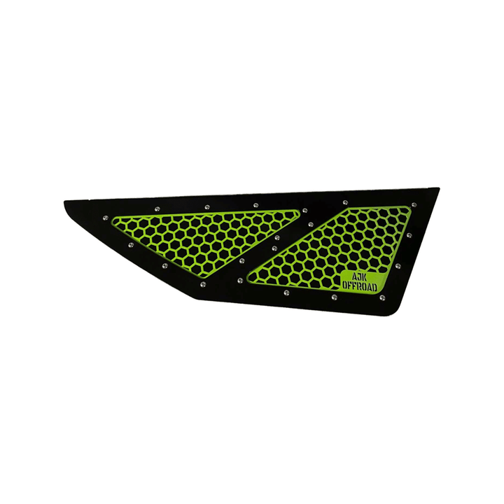 Vented Honda Talon Lower Doors by AJK Offroad Solid Door Front in Green