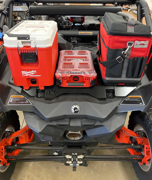Can-Am X3 Milwaukee Packout Mount 1.5  by AJK Offroad with Cooler and two Kits