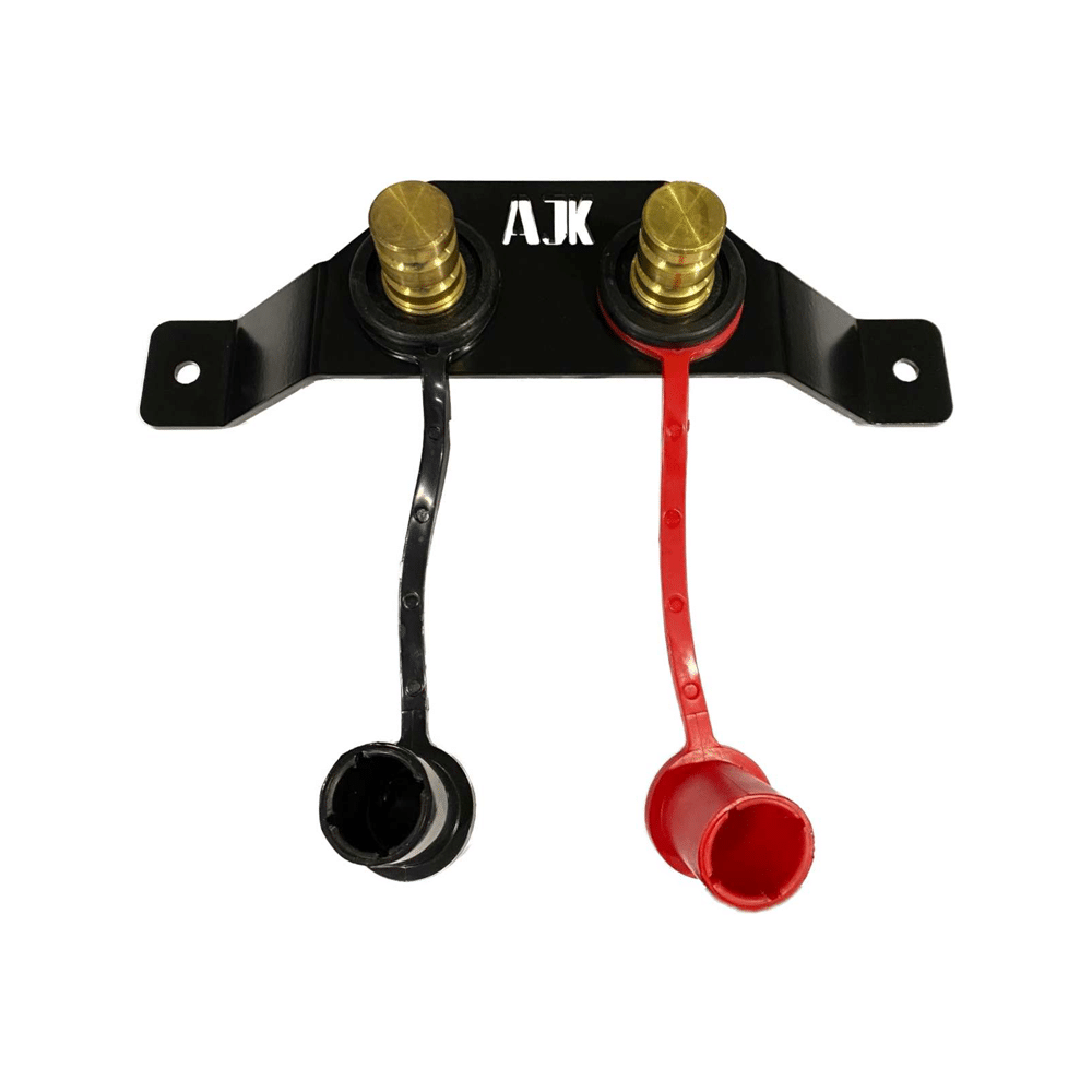 Battery Terminal Relocation Kit by AJK Offroad with no cables and opened