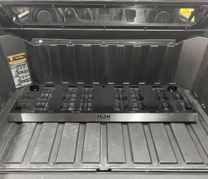 Polaris Xpedition Packout Mount by AJK Offroad with no kits installed, front wide view