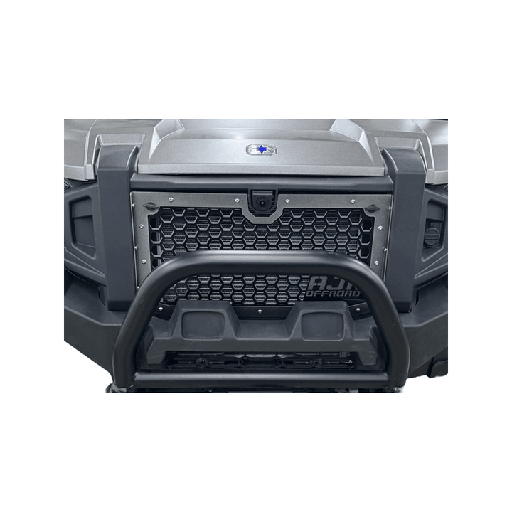 Polaris Xpedition Grill by AJK Offroad in Raw Aluminum Installed on Front