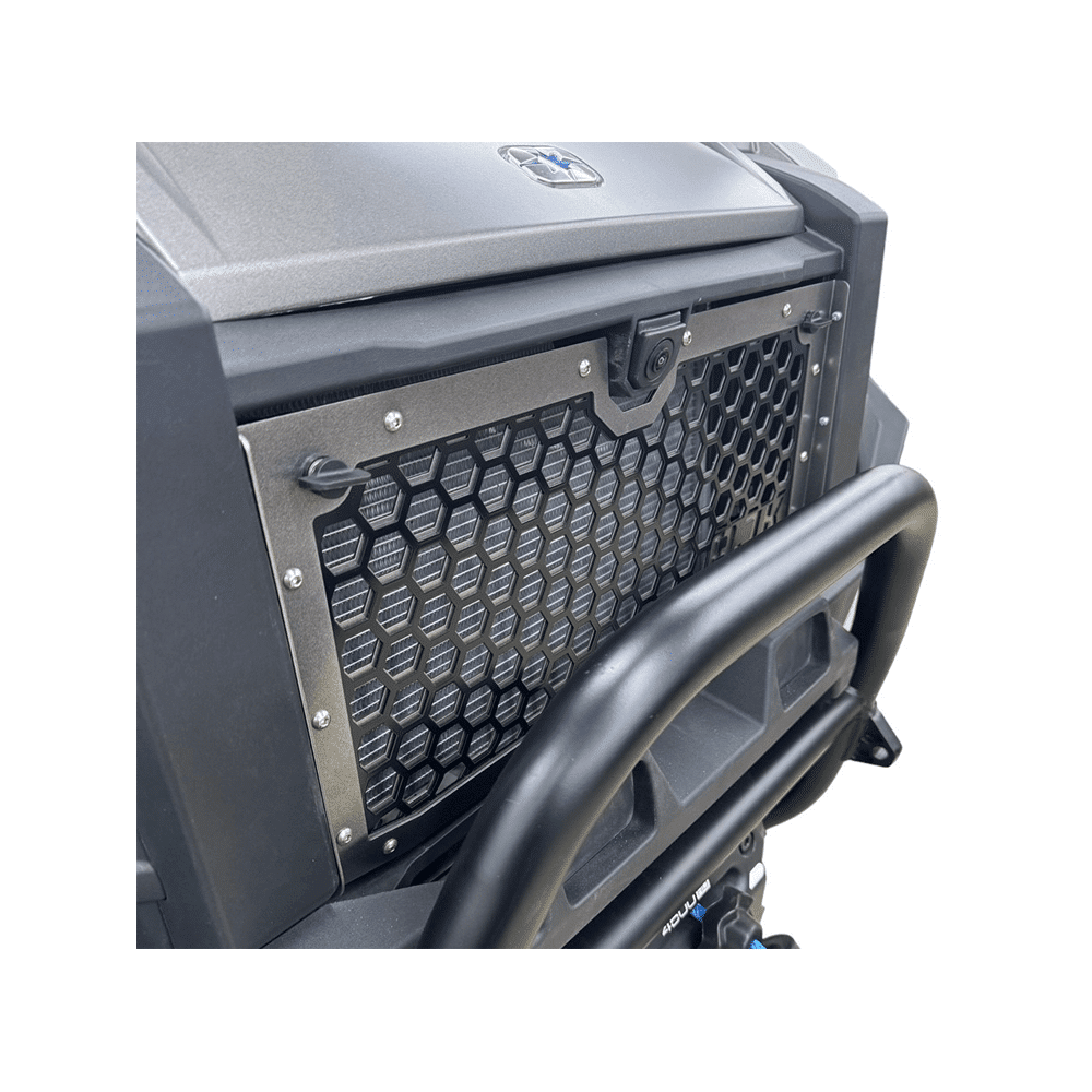 Polaris Xpedition Grill by AJK Offroad Installed in Raw Aluminum  