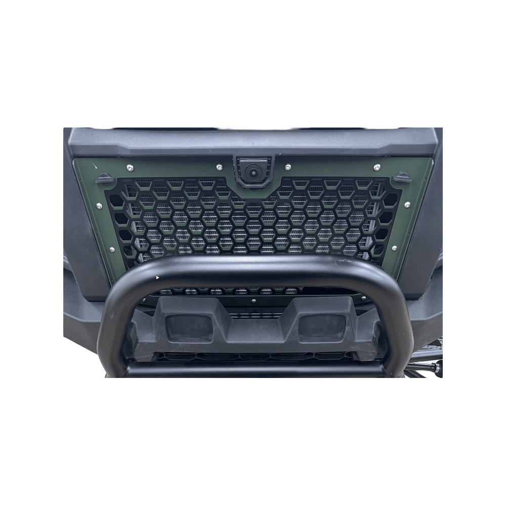 Polaris Xpedition Grill by AJK Offroad Close Up of Green Colored Grille Front View   