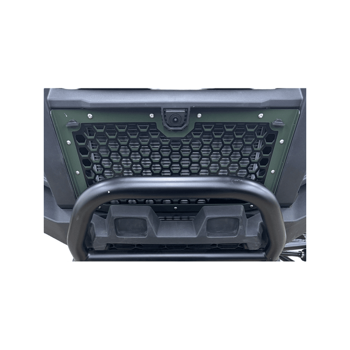 Polaris Xpedition Grill by AJK Offroad Close Up of Green Colored Grille Front View   