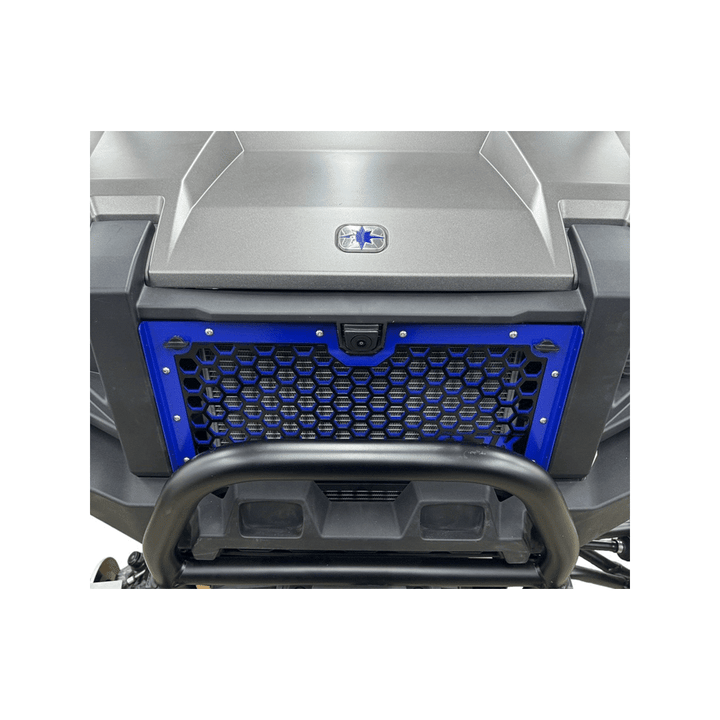 Polaris Xpedition Grill by AJK Offroad of Blue Grill Close Up of Front
