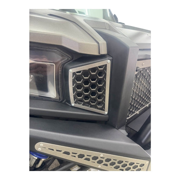 Polaris Xpedition Grill by AJK Offroad Close Up of Grill Installed on Left Side