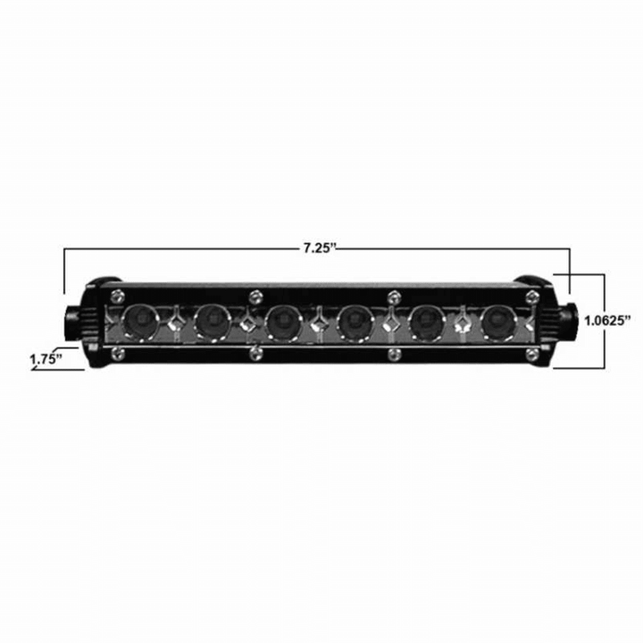 Ultra Slim Single Row Light Bar 7.25"