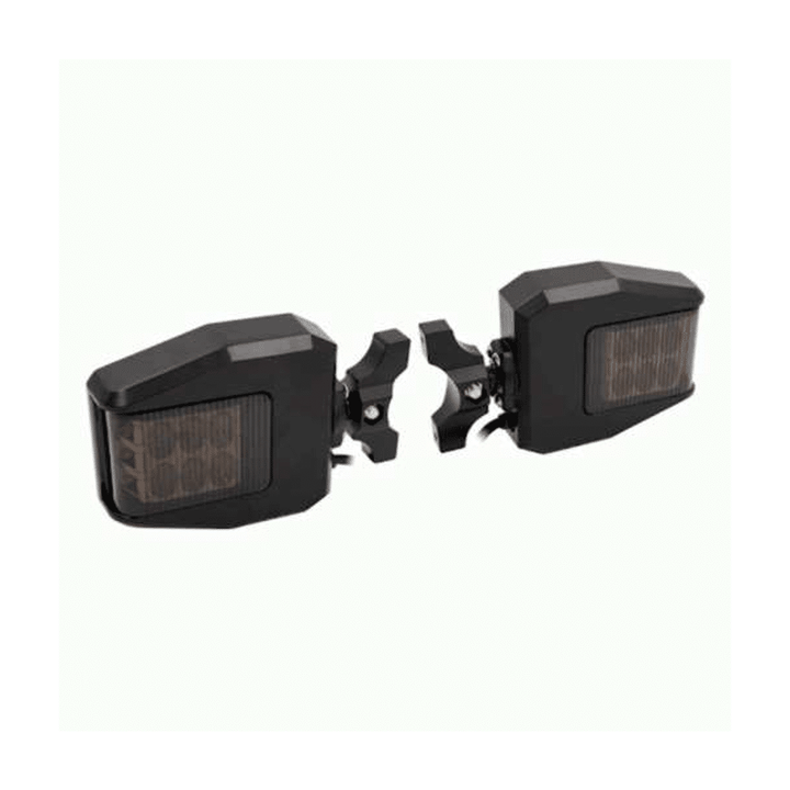 LED Side Mirrors from AJK Offroad by Metra Powersports Close Up of Back of Mirrors