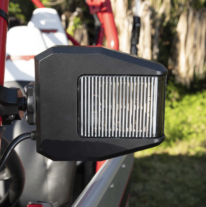 LED Side Mirrors from AJK Offroad by Metra Powersports Installed on Vehicle Back View 