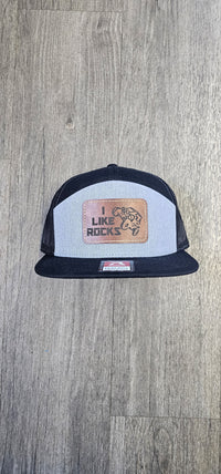 I LIKE ROCKS FLAT BILL HAT BLK/GREY HAT
