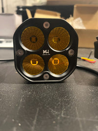 3" 40W 3400L AMBER FLOOD - PAIR - Mwhips