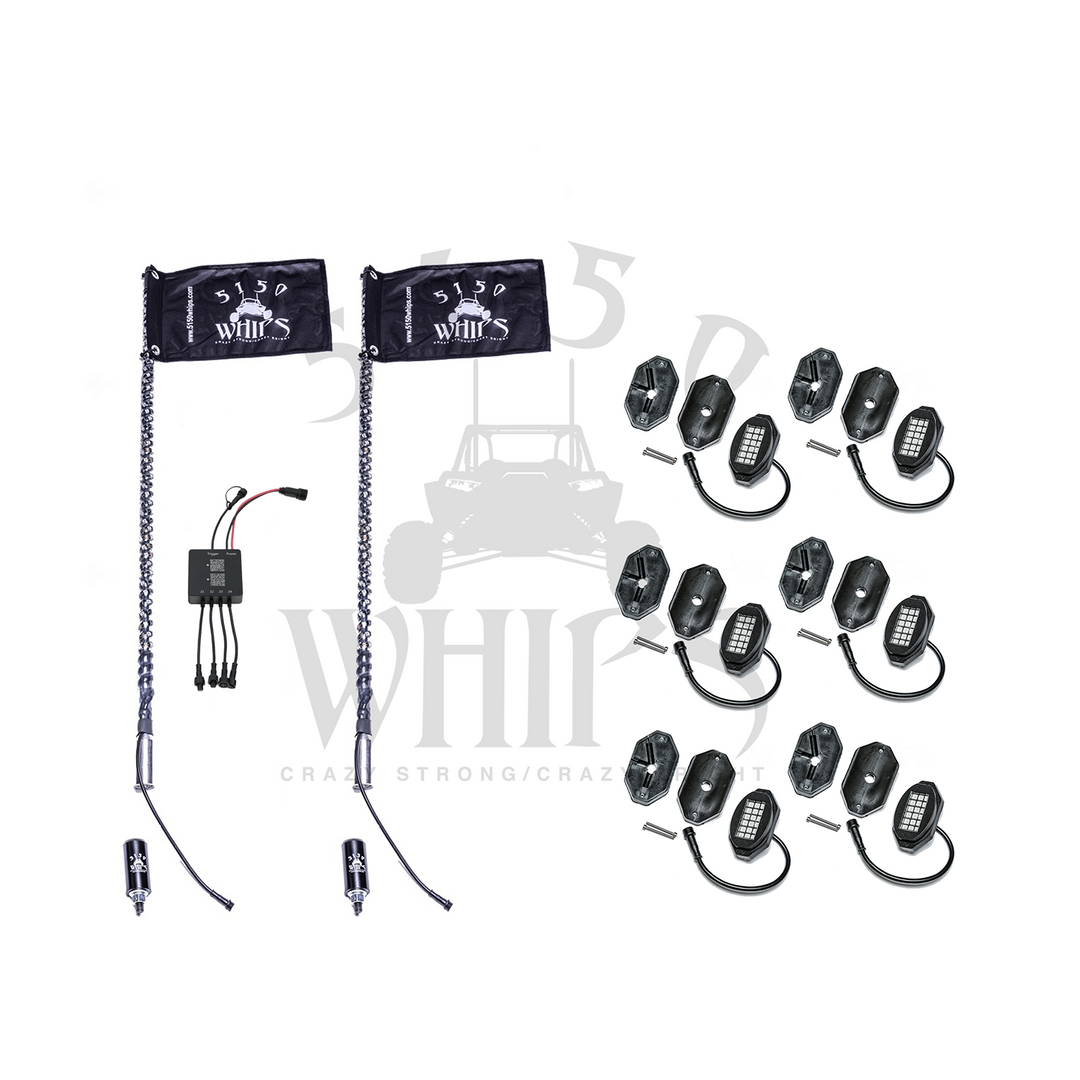 187 Whips and Rock Light Combo Kit