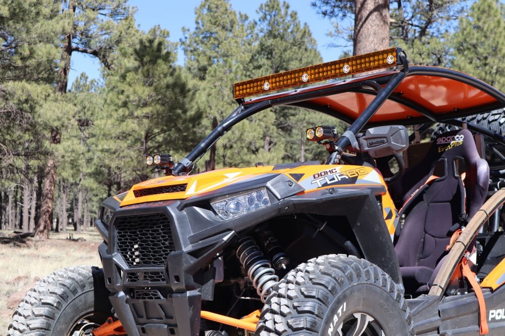 Bracket Set - Tube Clamp Light Mount - KC MTZ 40° - Rubber Sleeve - Pair - 1.5" - 2.0" - # 7326