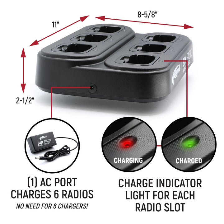 6-Pack Bank Charger for Handheld Radios - GMR2