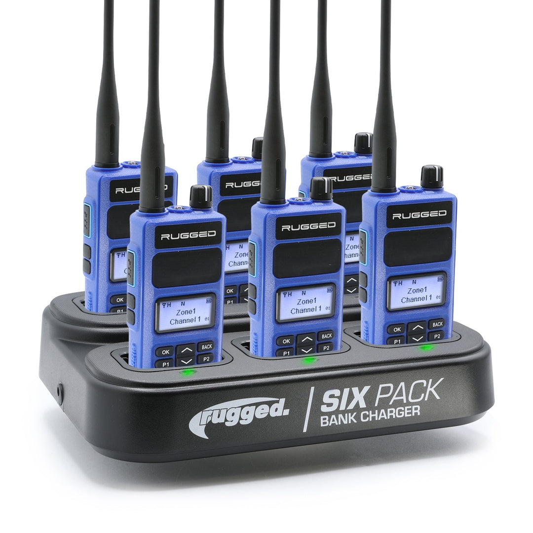 6 PACK - Choose Your Business Band Two Way Handheld Radio - RDH-16 - UHF Black
