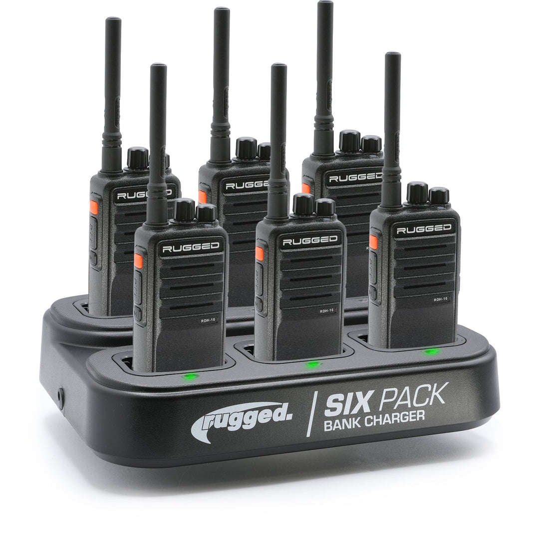 6 PACK - Choose Your Business Band Two Way Handheld Radio - R1 Blue