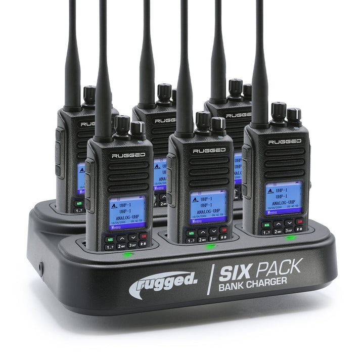 6 PACK - Choose Your Business Band Two Way Handheld Radio - RDH-16 - UHF Safety Yellow