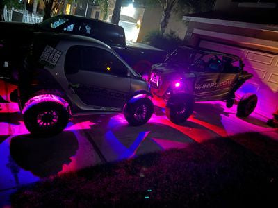 6PC T3 BLUETOOTH RGBW ROCK KIT - Mwhips