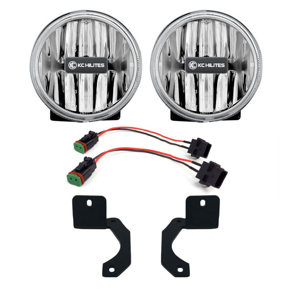 4" Gravity® LED G4 SAE Fog Lights - Fog Beam - Pair - 18-24 Jeep JL / JT Steel Bumper - # 504