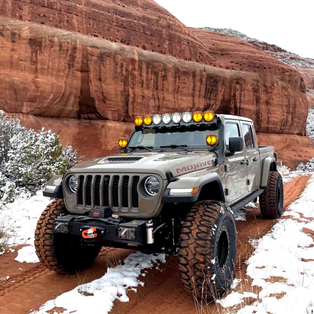 Bracket Set - 50" Light Bar - Overhead Mount - Pair - for Jeep 392/Mojave - # 7328