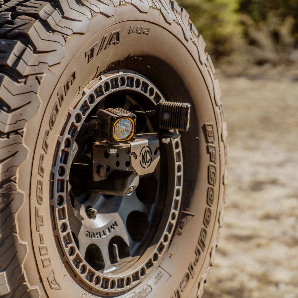 Light Mount - Spare Tire Carrier - GEN4 2018+ Jeep Wrangler JL / GEN6 2021+ Ford Bronco Raptor M14x1.5 Lug Nuts - # 7478