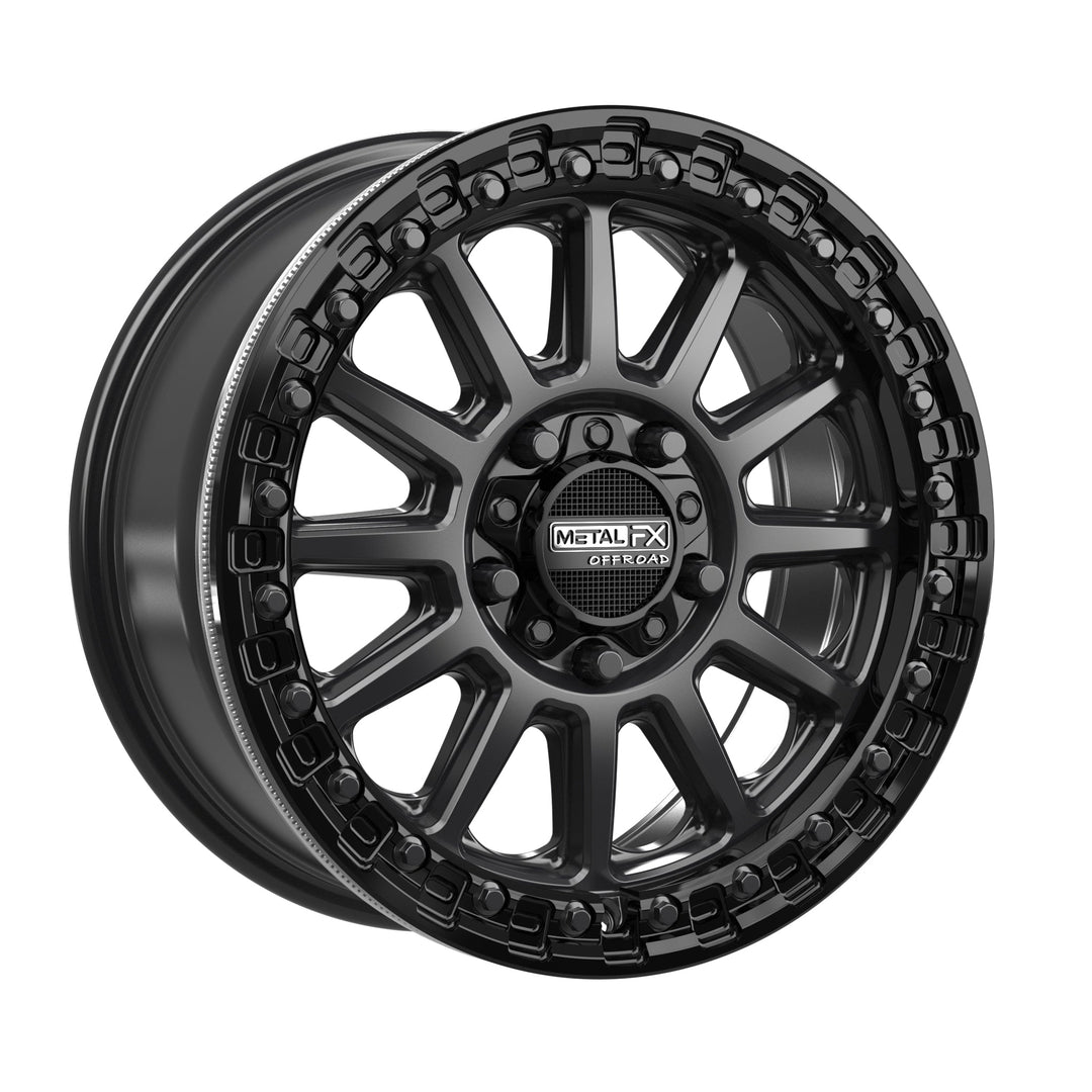 Rampage R Beadlock | Satin Black w/ Gloss Black Ring