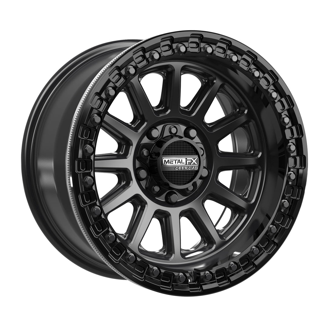 Rampage R Beadlock | Satin Black w/ Gloss Black Ring