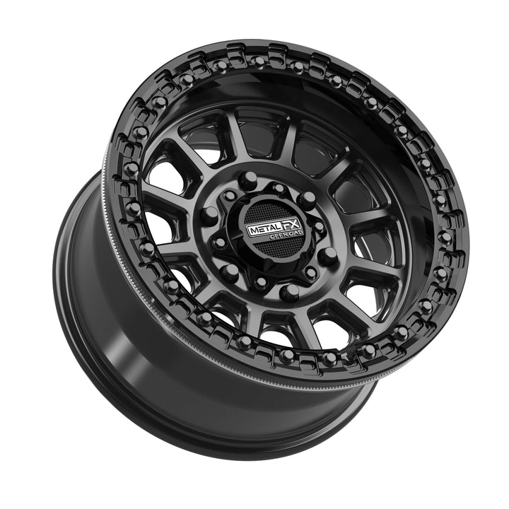 Rampage 6R Beadlock | Satin Black w/ Gloss Black Ring