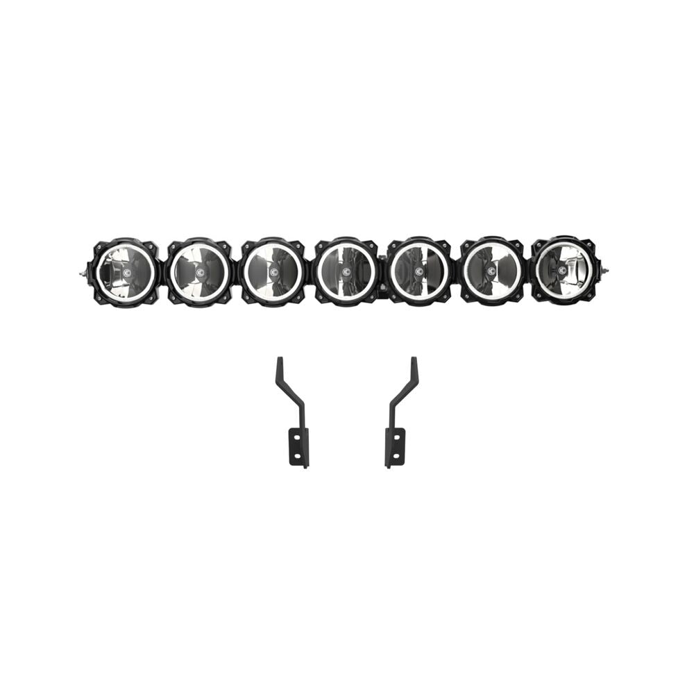 Gravity® LED Pro6 - 7-Light Bar Kit - Front Bumper - GEN4-5 17-24 Ford Super Duty - # 91346