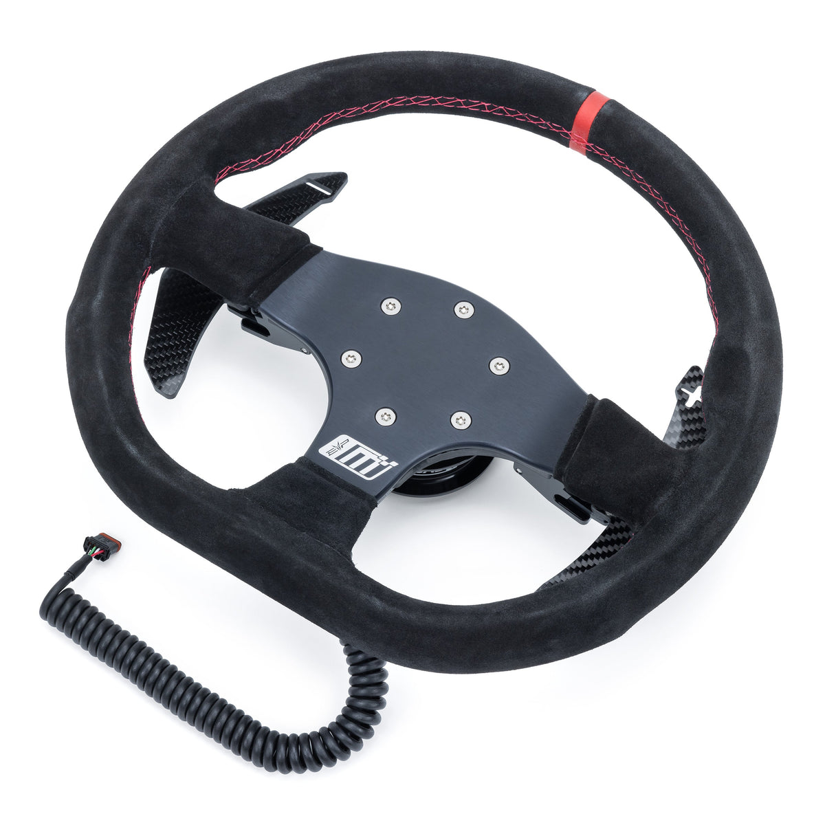 EVP.MOde Race Steering Wheel with Carbon Fiber Paddles and Quick-Release Hub Adapter Kit for Can-Am Maverick R