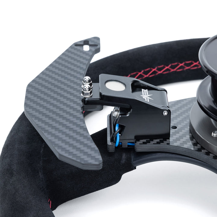 EVP.MOde Race Steering Wheel with Carbon Fiber Paddles and Quick-Release Hub Adapter Kit for Can-Am Maverick R