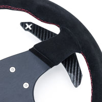 EVP.MOde Race Steering Wheel with Carbon Fiber Paddles and Quick-Release Hub Adapter Kit for Can-Am Maverick R