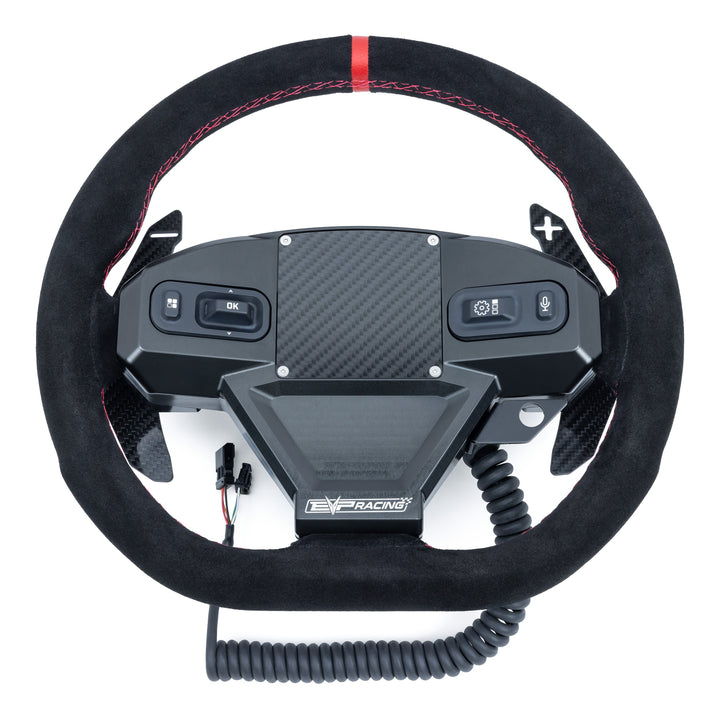 EVP.MOde Multifunction Steering Wheel with Carbon Fiber Paddles and Quick-Release Hub Adapter Kit for Can-Am Maverick R