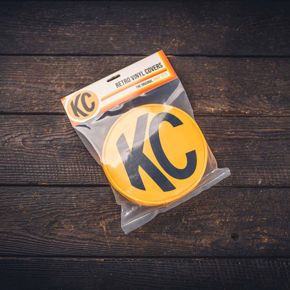 Cover; Retro 6" Vinyl Yellow w/ Black KC Soft (pr) - # 5101