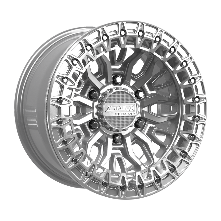 Mayhem 6R Beadlock | Gloss Silver Machined