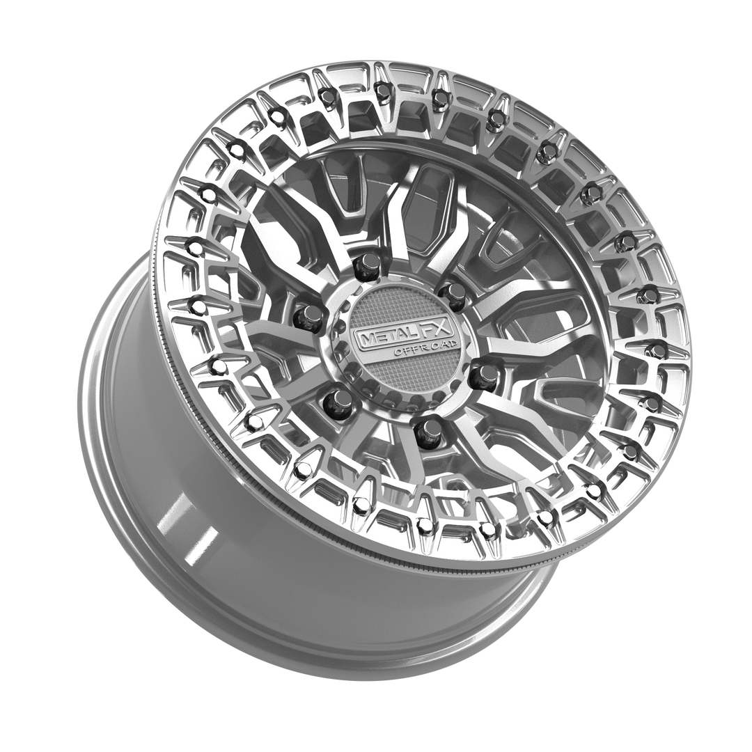 Mayhem 6R Beadlock | Gloss Silver Machined