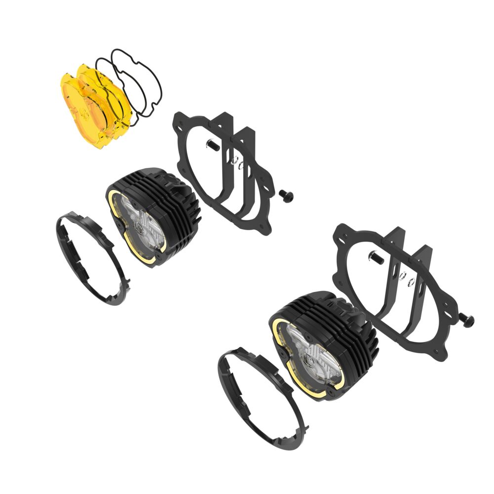 FLEX ERA® 3 Dual Mode SAE Fog LED Light Pods - 2-Light Master Kit - Jeep JK/JL/JT Plastic Bumpers - # 97146