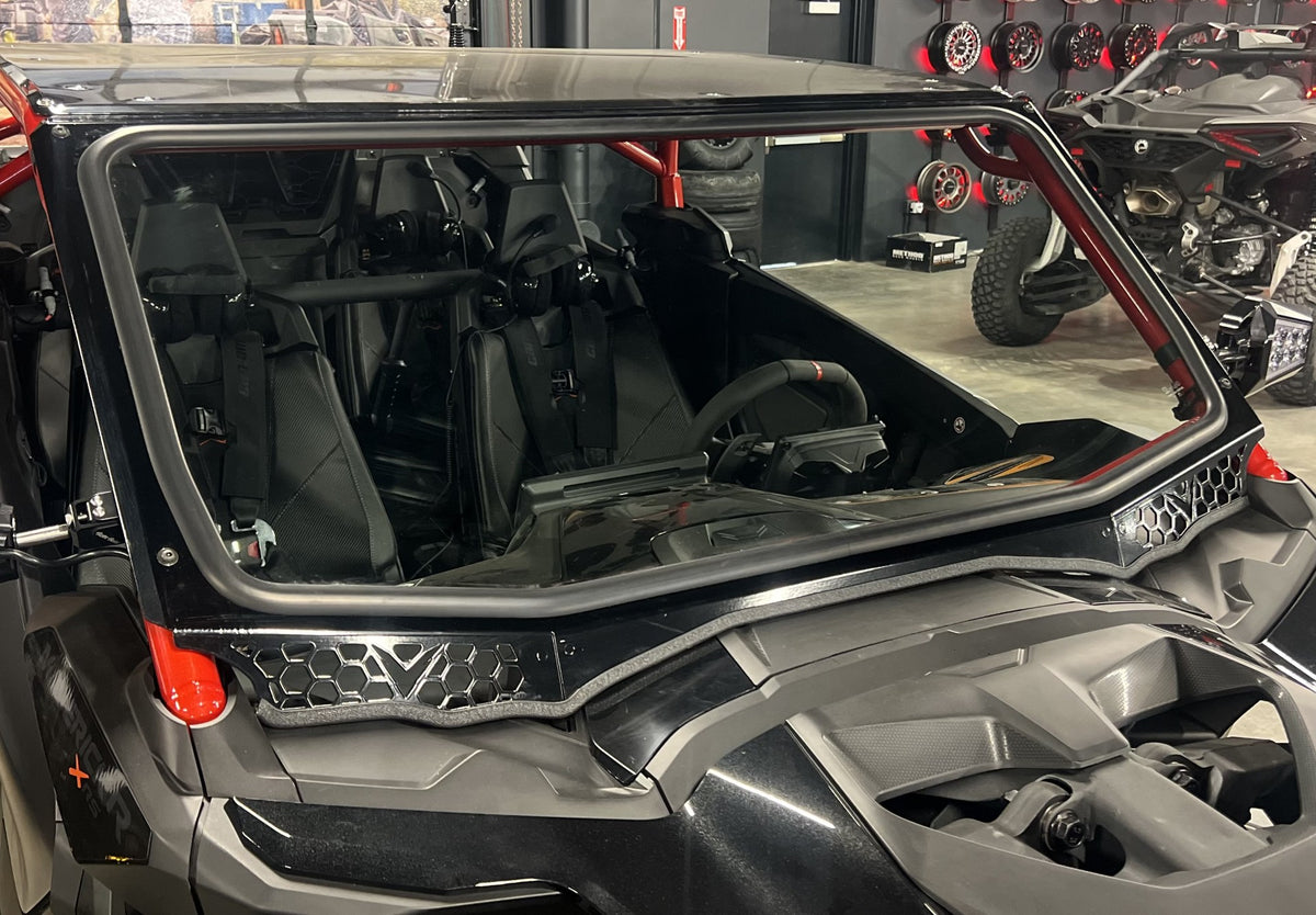 Moto Armor VOODOO MAVERICK R Full Glass Windshield Black