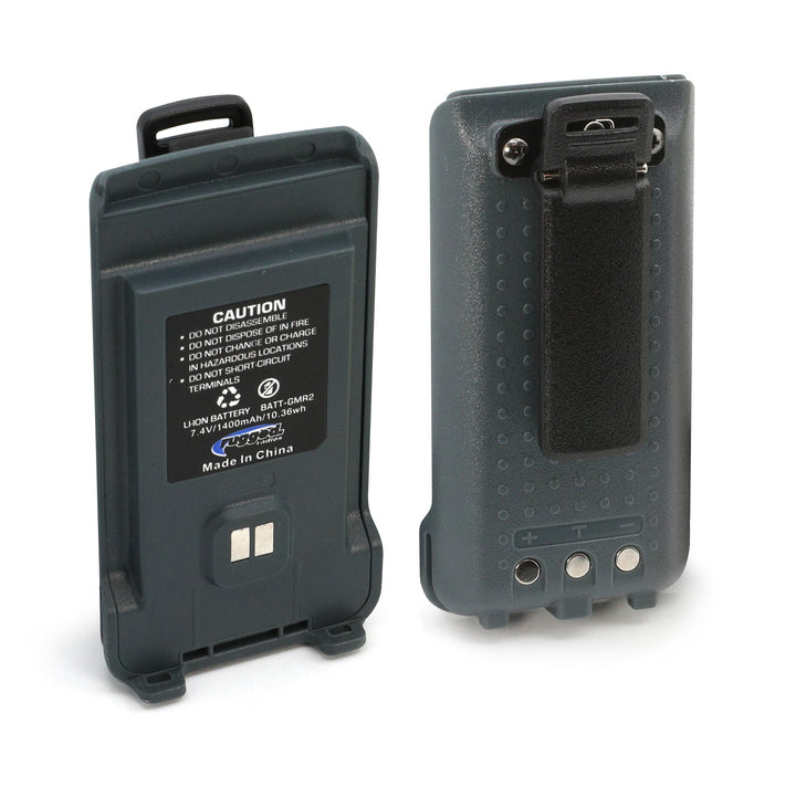 GMR2 Replacement Battery with 12v Charge Port and Belt Clip - Grey