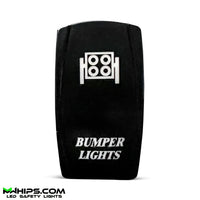 BUMPER LIGHTS - DUAL BLUE LED, 5 PIN, 20A/12V ON/OFF ROCKER SWITCH - Mwhips