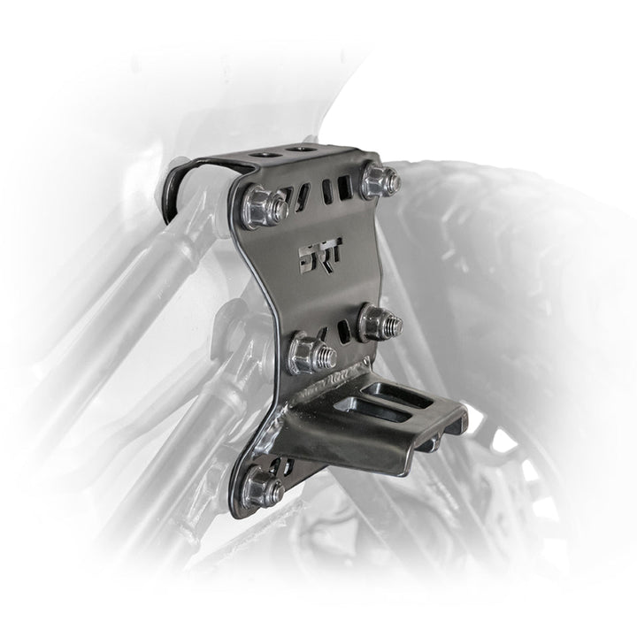 DRT Can Am Maverick X3 2017+ Dual Sheer Radius Rod Plate Front side view