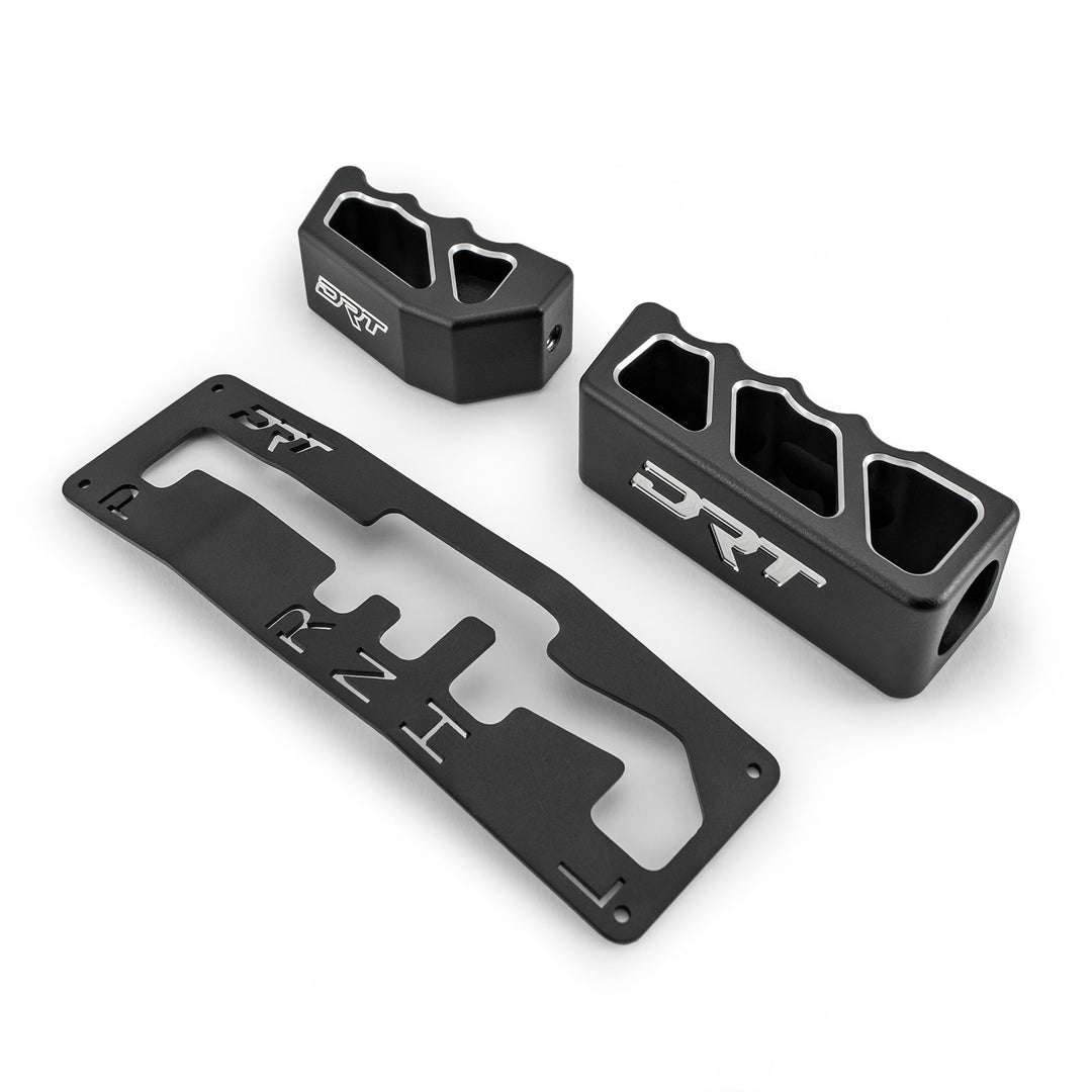 Close-up of CNC-machined shift gate